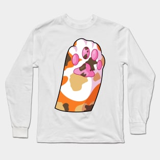 cute little calico cat's paw saying hello! Long Sleeve T-Shirt